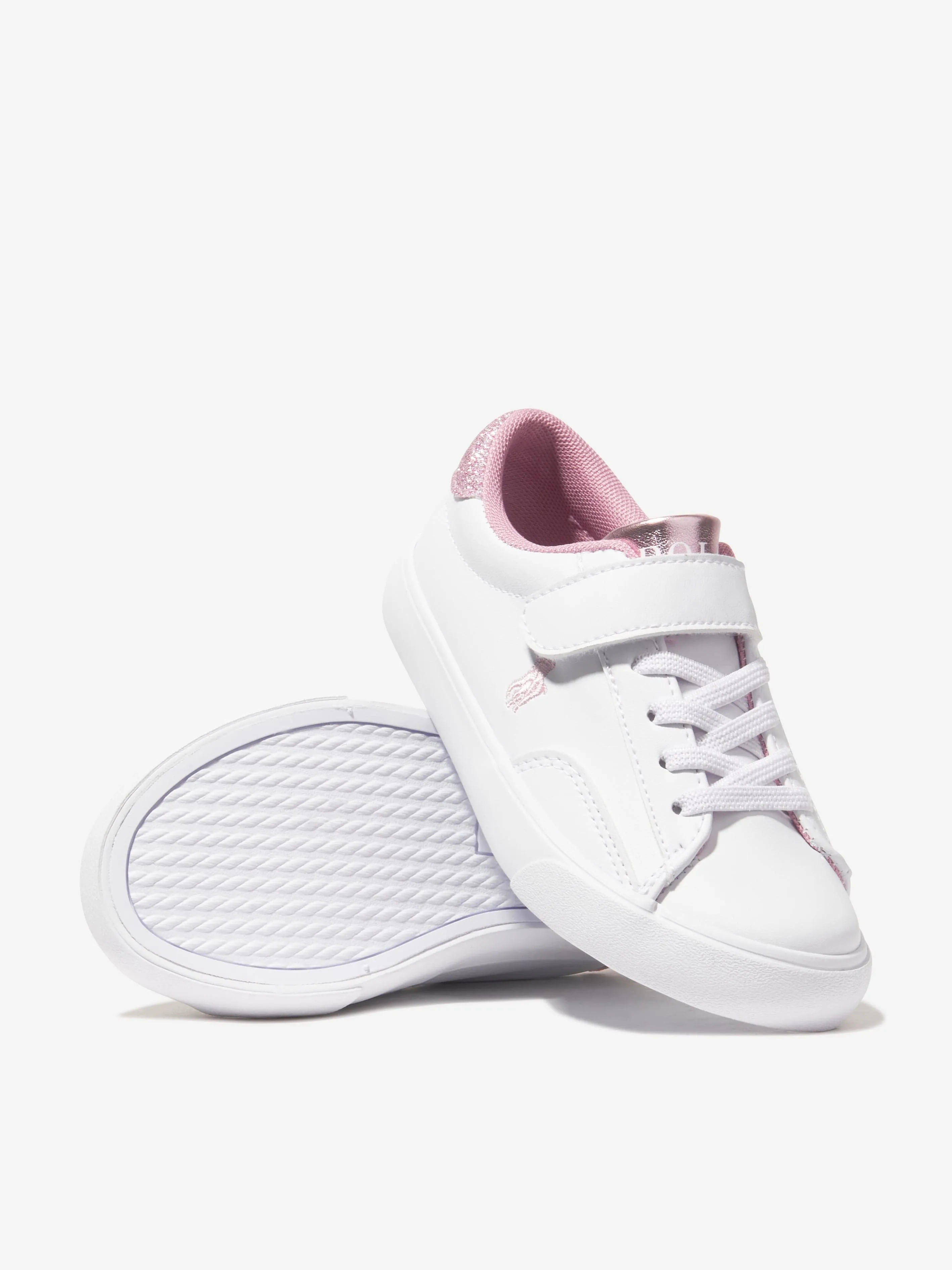 Ralph Lauren Girls Theron V Trainers in White