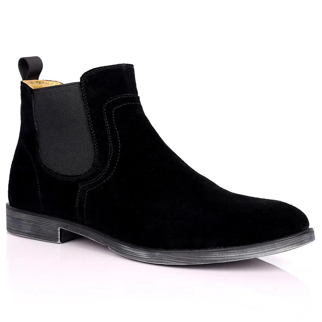 Renato Dullbecc Chelsea Black Suede Shoes