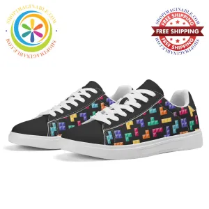 Retro Tetris Gaming Skateboard Shoes