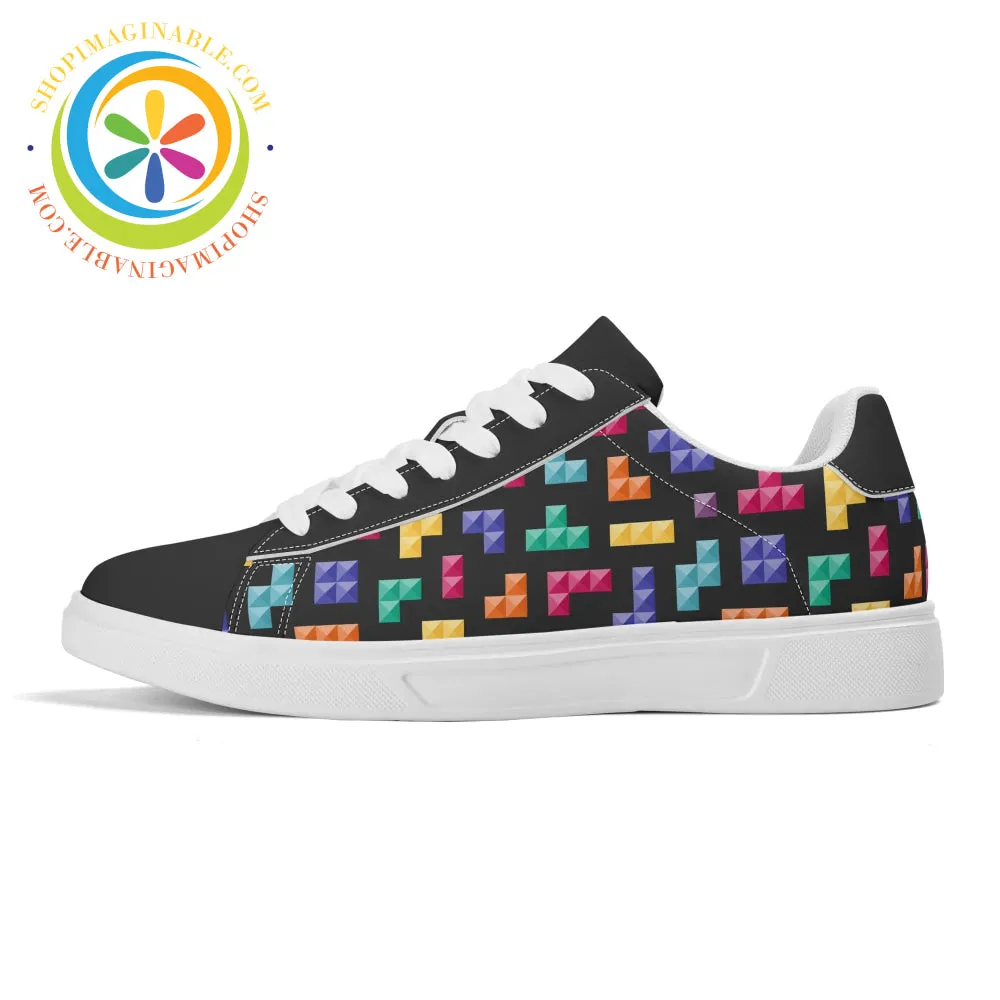 Retro Tetris Gaming Skateboard Shoes