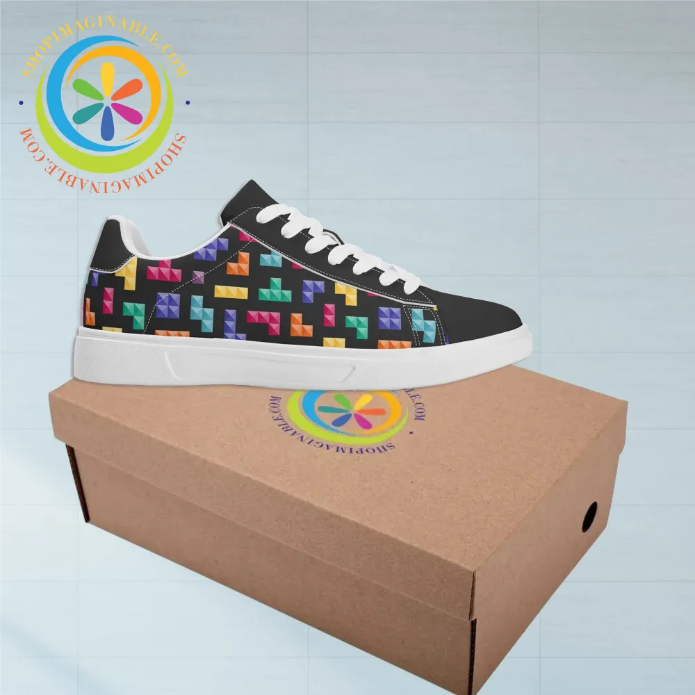 Retro Tetris Gaming Skateboard Shoes