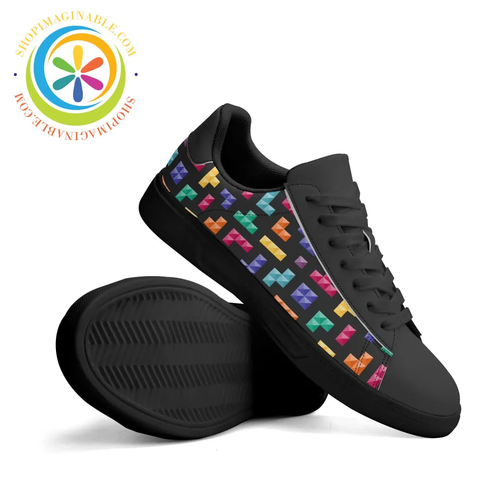 Retro Tetris Gaming Skateboard Shoes