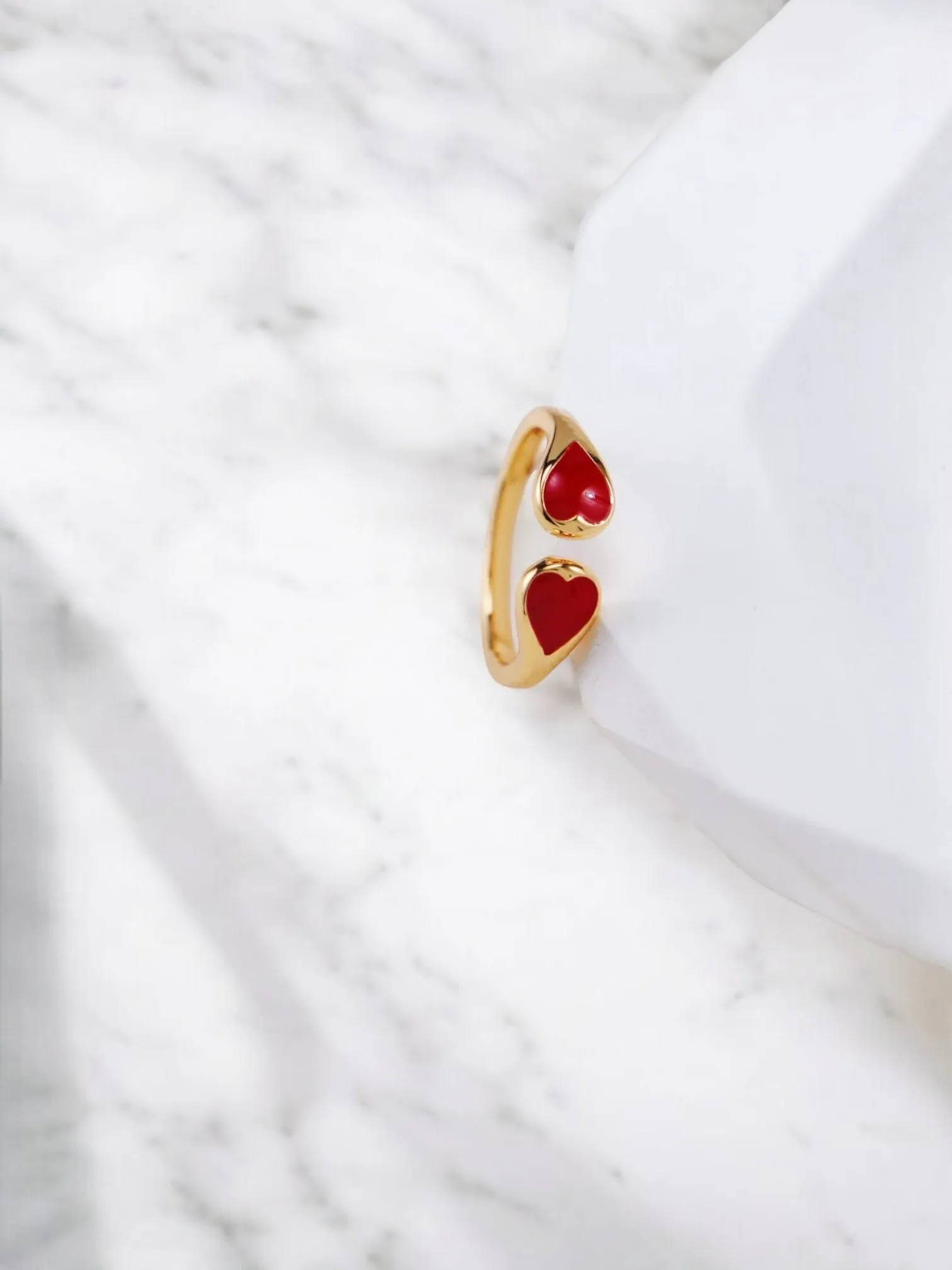 Rosamira - Red Heart Shaped Ring