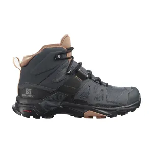 SALOMON X ULTRA 4 MID GTX EBONY/MOCHA MOUSSE/ALMOND CREAM - WOMENS