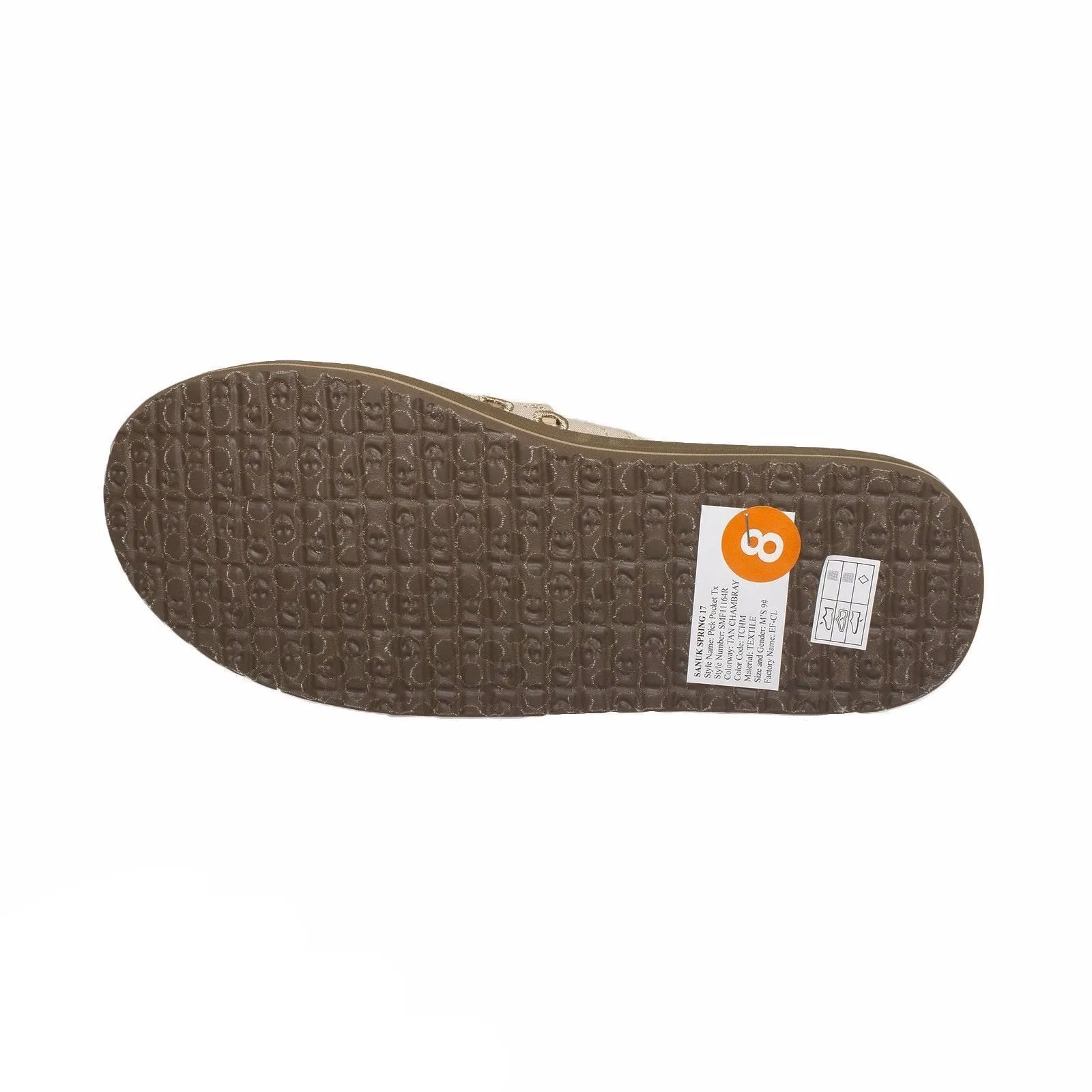 Sanuk Pick Pocket Tan Chambray Shoes