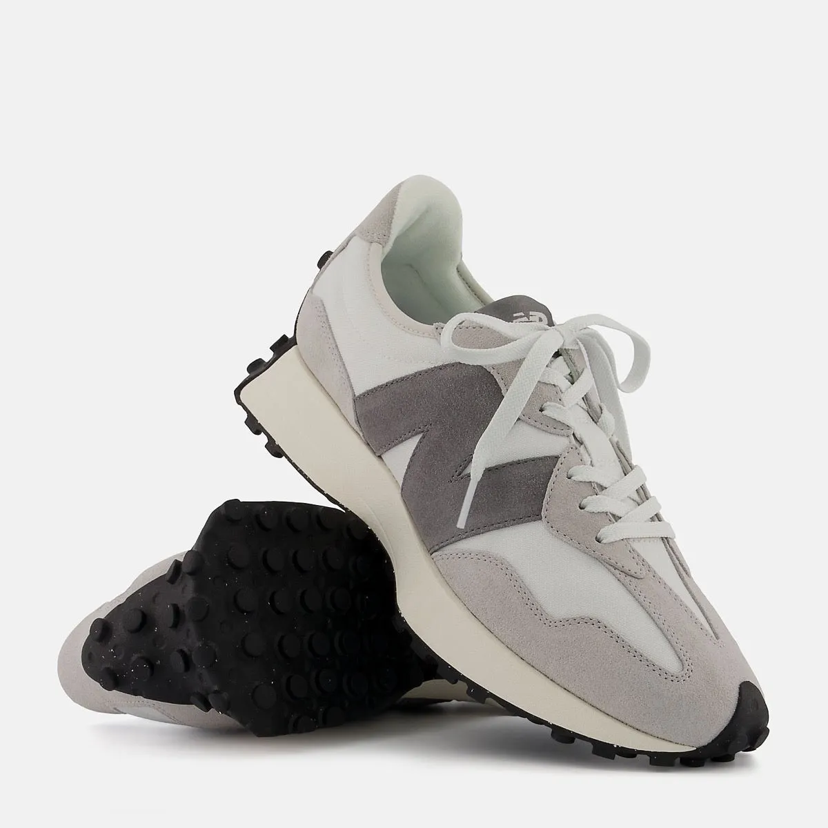 Scarpe Uomo NEW BALANCE Sneakers 327 in Suede e Mesh colore Nimbus Cloud e Rain Cloud