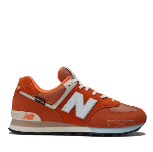 Scarpe Uomo NEW BALANCE Sneakers 574 in Pelle e Cordura colore Rust e Morning Fog