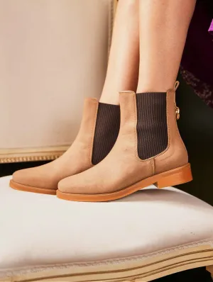 Secret Vegan Suede Chelsea Boots | Mocha