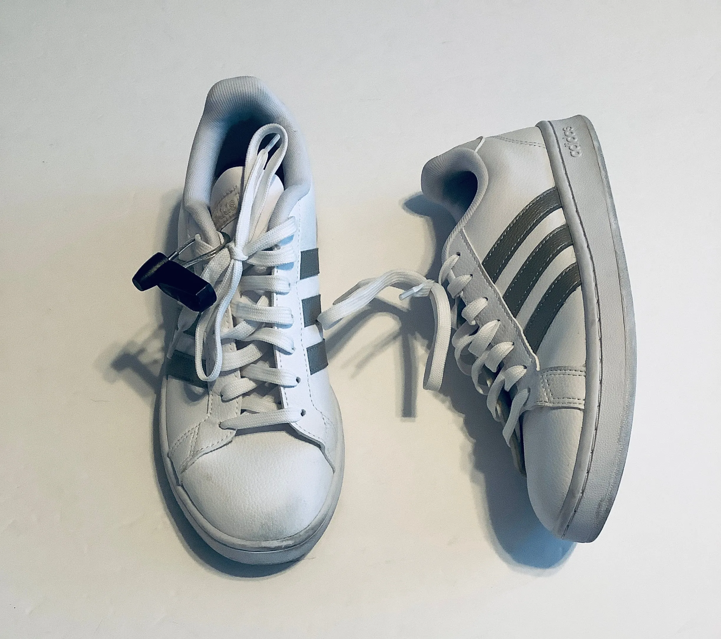 Shoes Athletic By Adidas In White, Size: 9