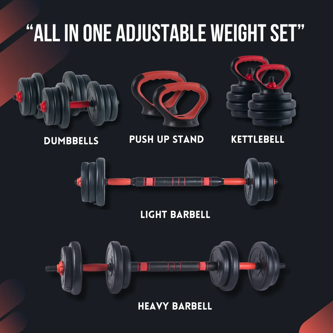 SIX-IN-ONE ADJUSTABLE WEIGHT SET