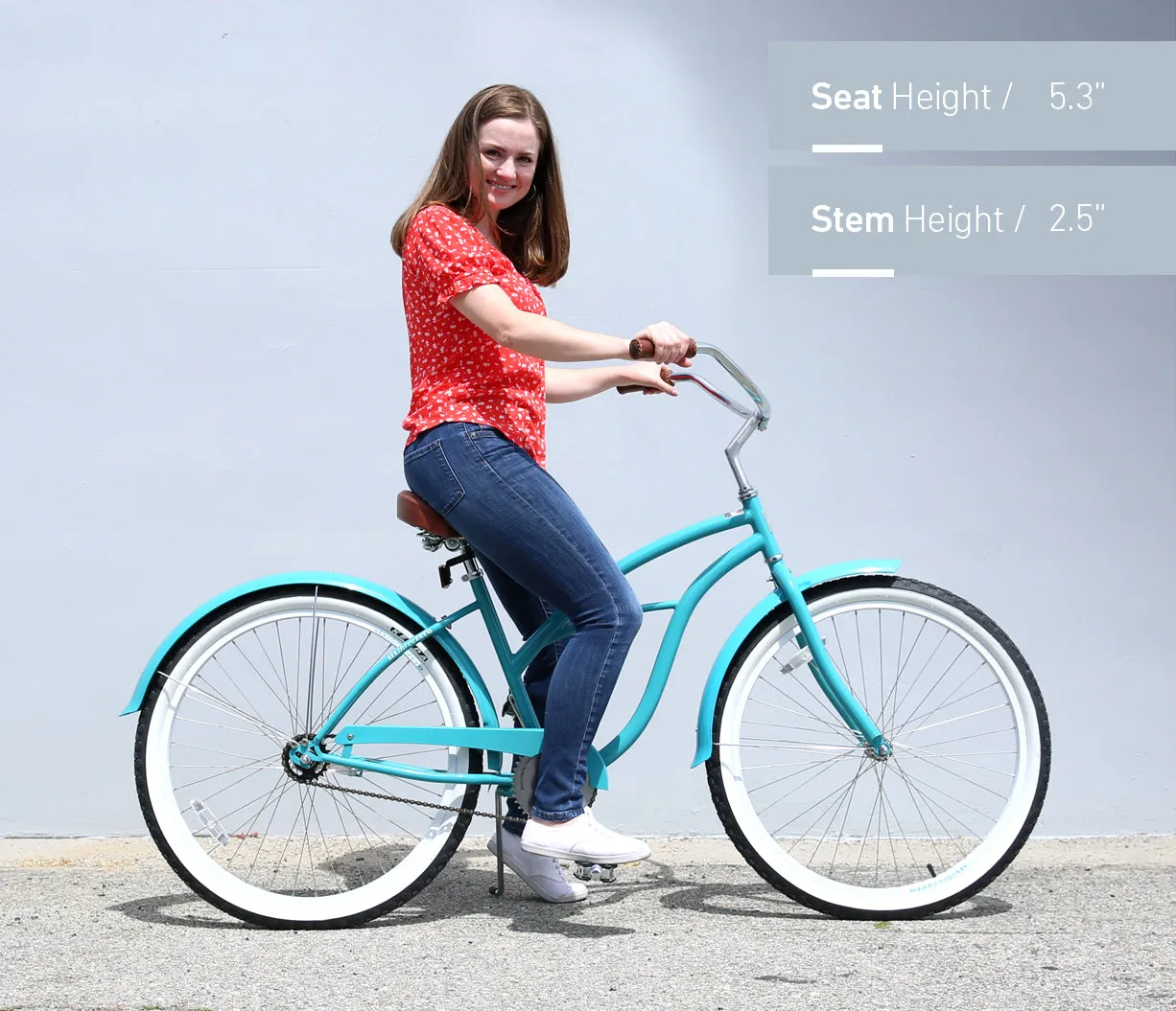 sixthreezero Teal 3 Speed Women's Beach Cruiser Bike