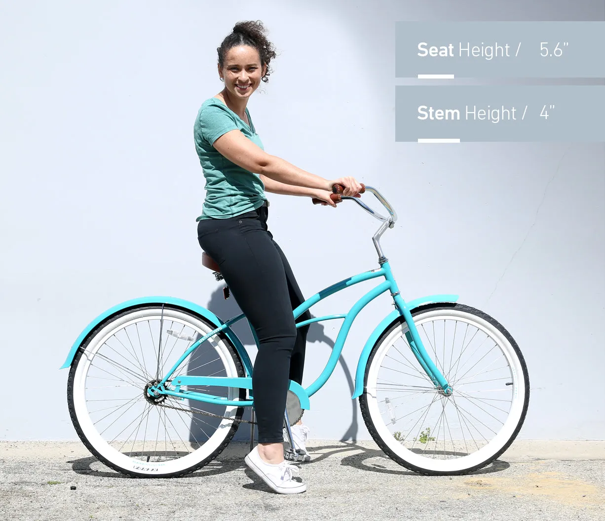 sixthreezero Teal 3 Speed Women's Beach Cruiser Bike