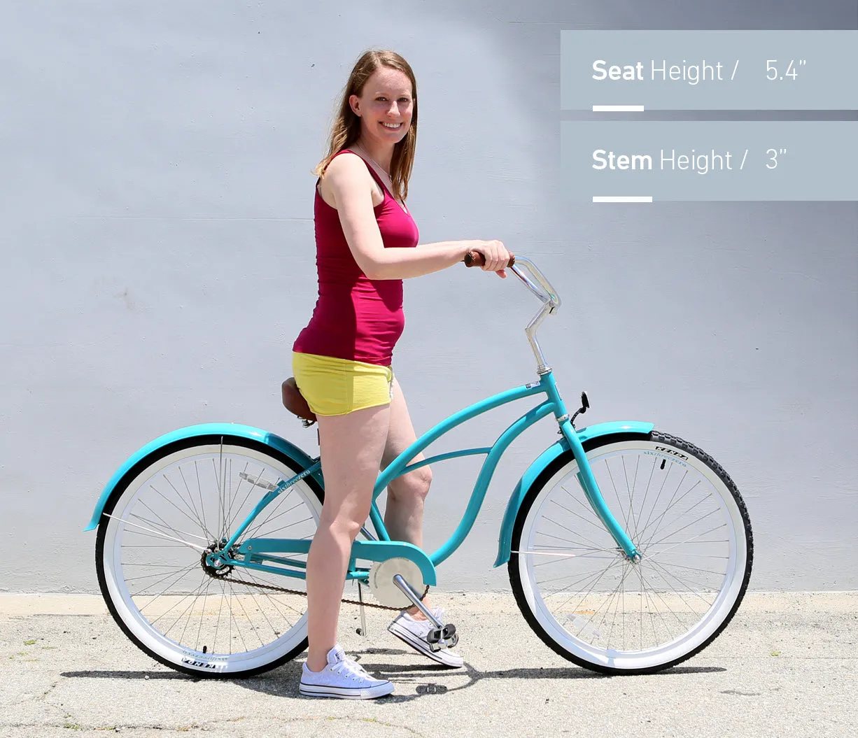 sixthreezero Teal 3 Speed Women's Beach Cruiser Bike