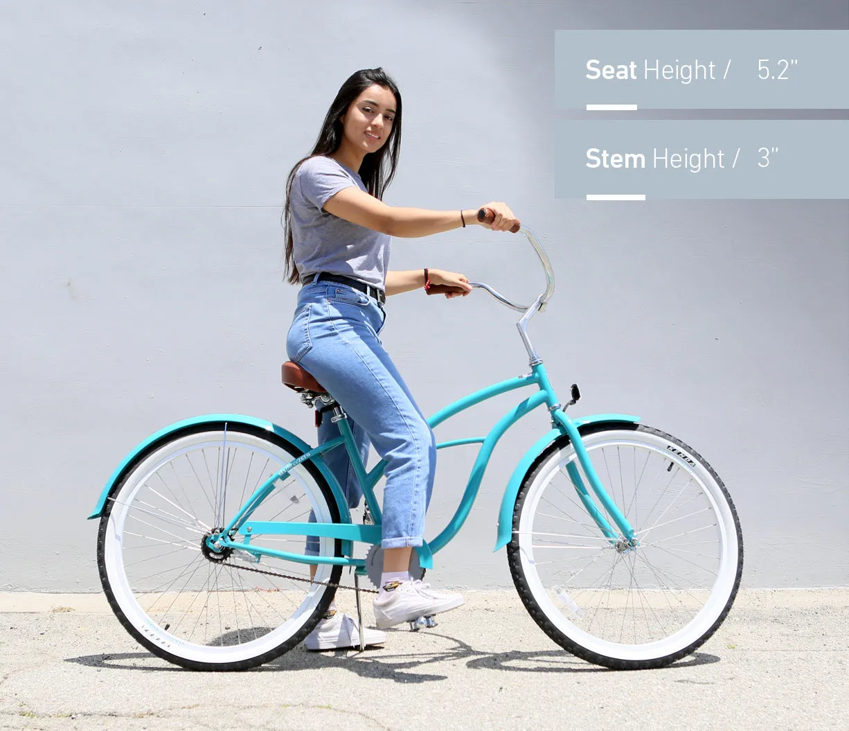 sixthreezero Teal 3 Speed Women's Beach Cruiser Bike