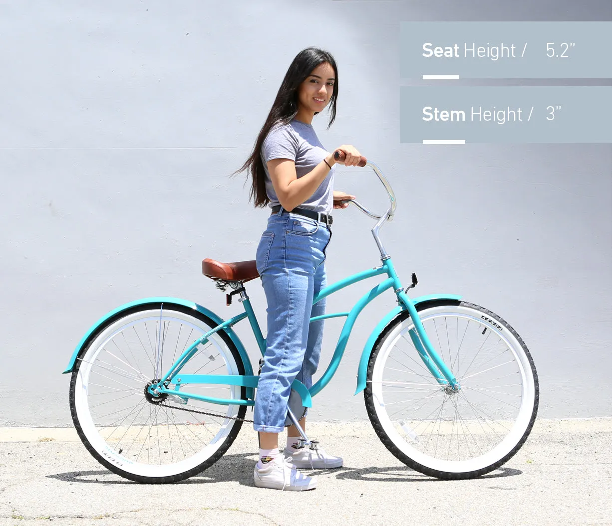 sixthreezero Teal 3 Speed Women's Beach Cruiser Bike