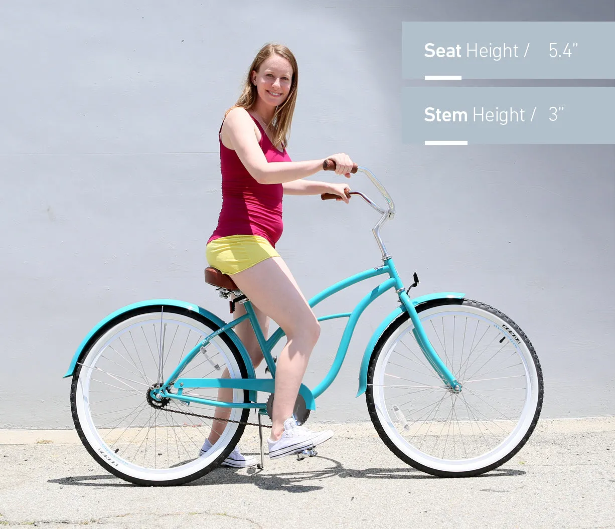 sixthreezero Teal 3 Speed Women's Beach Cruiser Bike