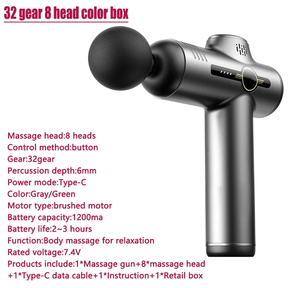 Smart Touch Screen Massage Gun High Frequency Body