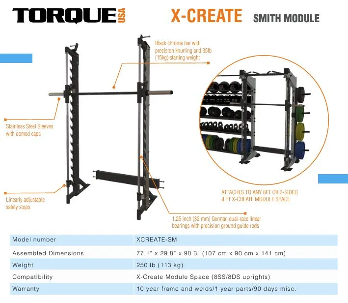 Smith Machine Freestanding Module (Torque Fitness) Commercial Line