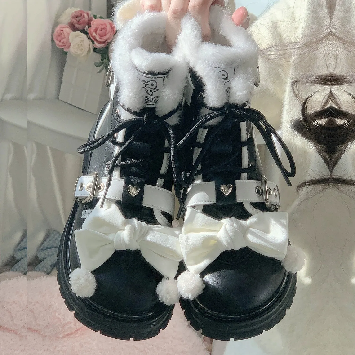 StarsCrwon~Sweet Lolita Shoes Winter Lolita Martin Boots