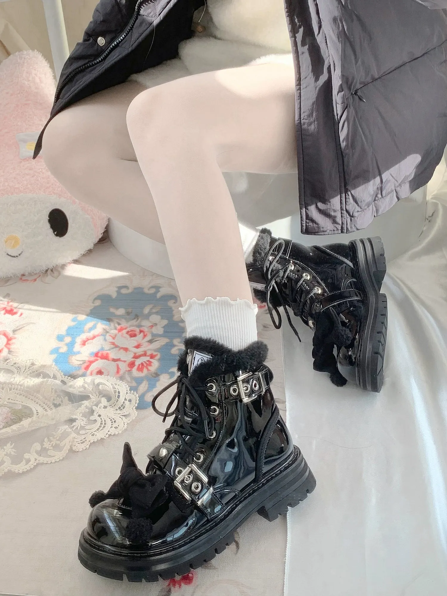 StarsCrwon~Sweet Lolita Shoes Winter Lolita Martin Boots