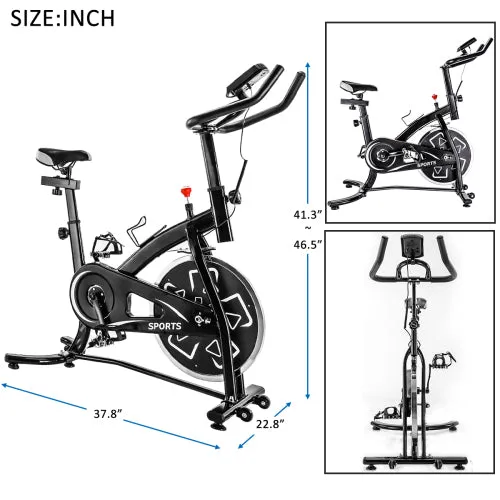 Stationary Professional Indoor Cycling Bike Exercise Bike Spin Bike S280 Trainer Exercise Bicycle(Black)