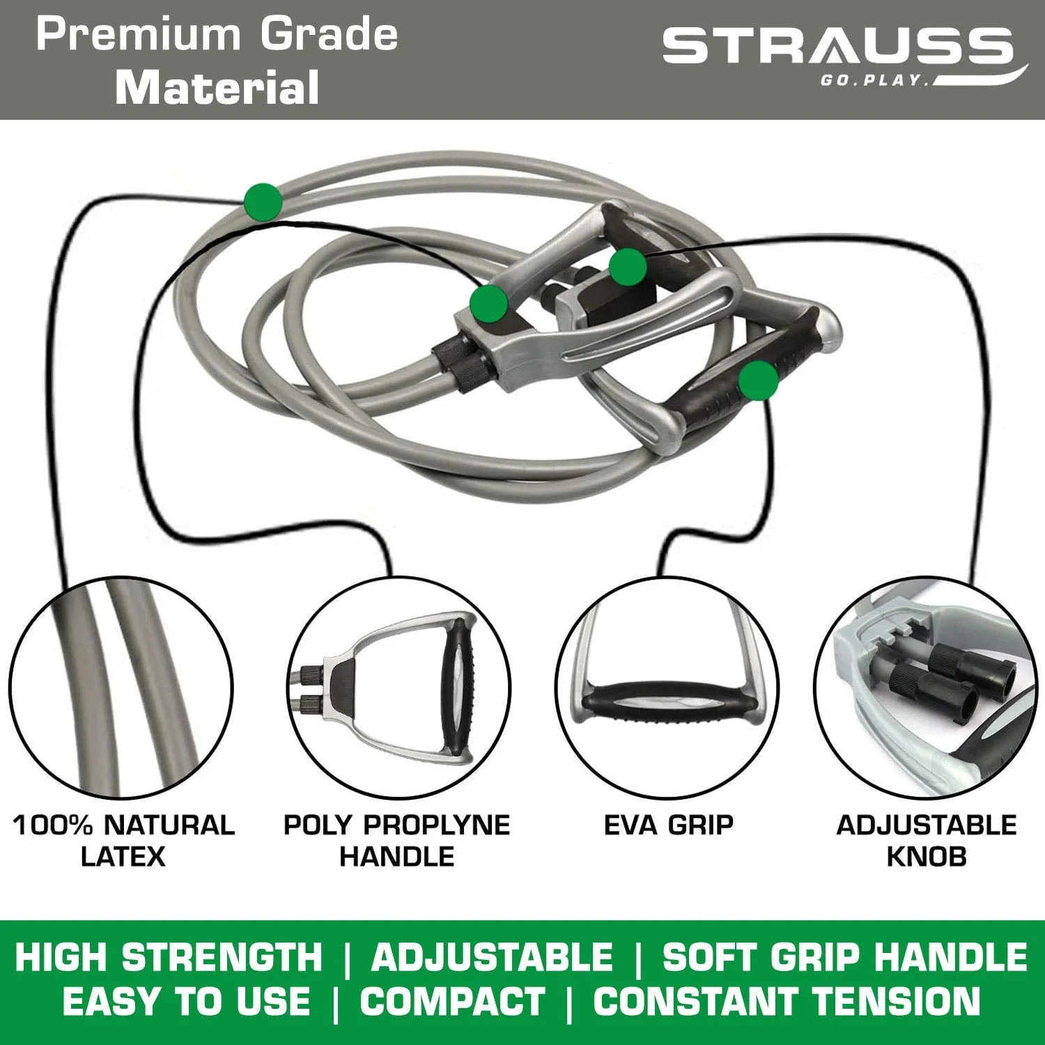 Strauss Double Toning Tube, (Grey) and Tummy Trimmer Pro