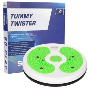 STRAUSS Tummy Twister | Tummy Trimmer, Abs Roller & Shaper for Women & Men | Exercise Machine with Non-Slip Surface | Ideal Equipment for Home Workouts (Green)