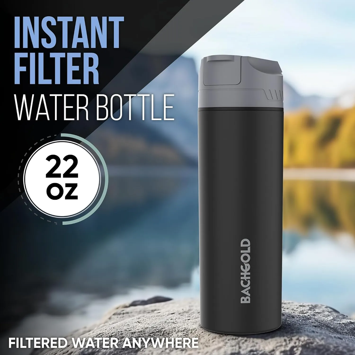 Survival Gear and Supplies-Water Filtration System Survival-Water Bottle with Filter Travel-Filter Water Purifier-Emergency Survival kit-Filtered Water Bottle-Water Purifier Survival-Hiking Gear