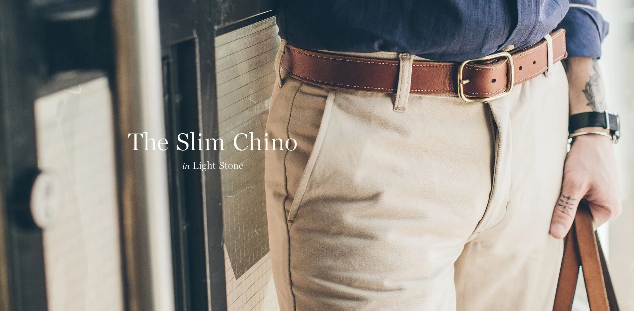 The Slim Chino in Light Stone