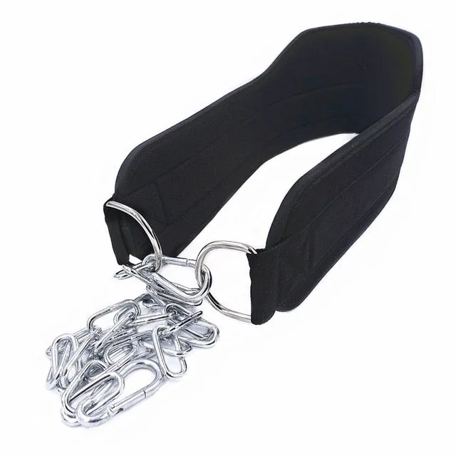 Thick Neoprene Weight Lifting Belt with Chain