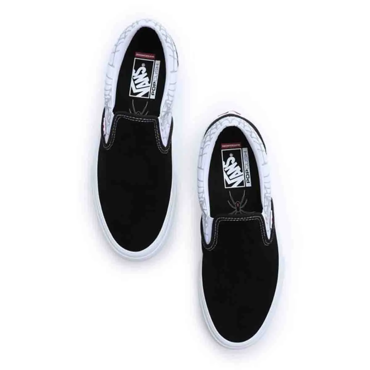 Vans - Black Widow Spider Skate Slip On Shoes Black/Red/White