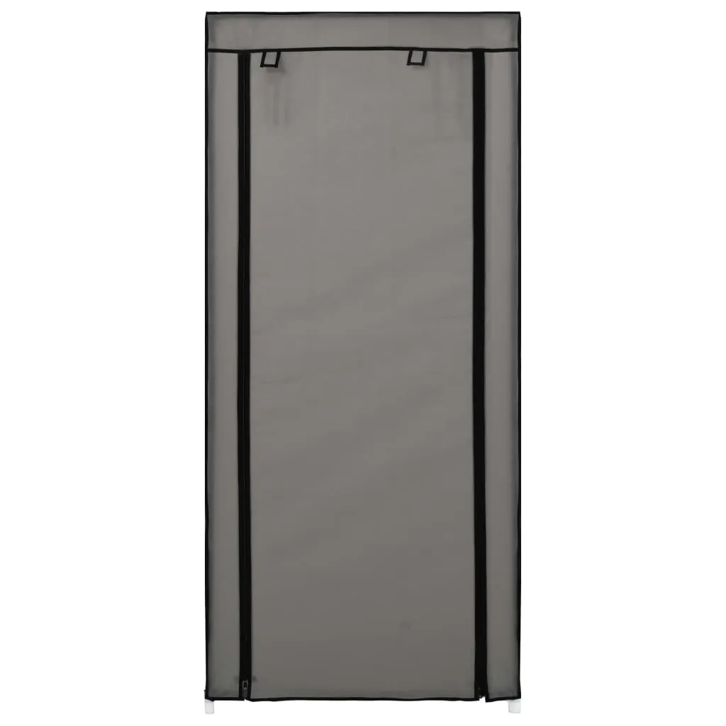 vidaXL Shoe Cabinet with Cover Grey 58x28x106 cm Fabric