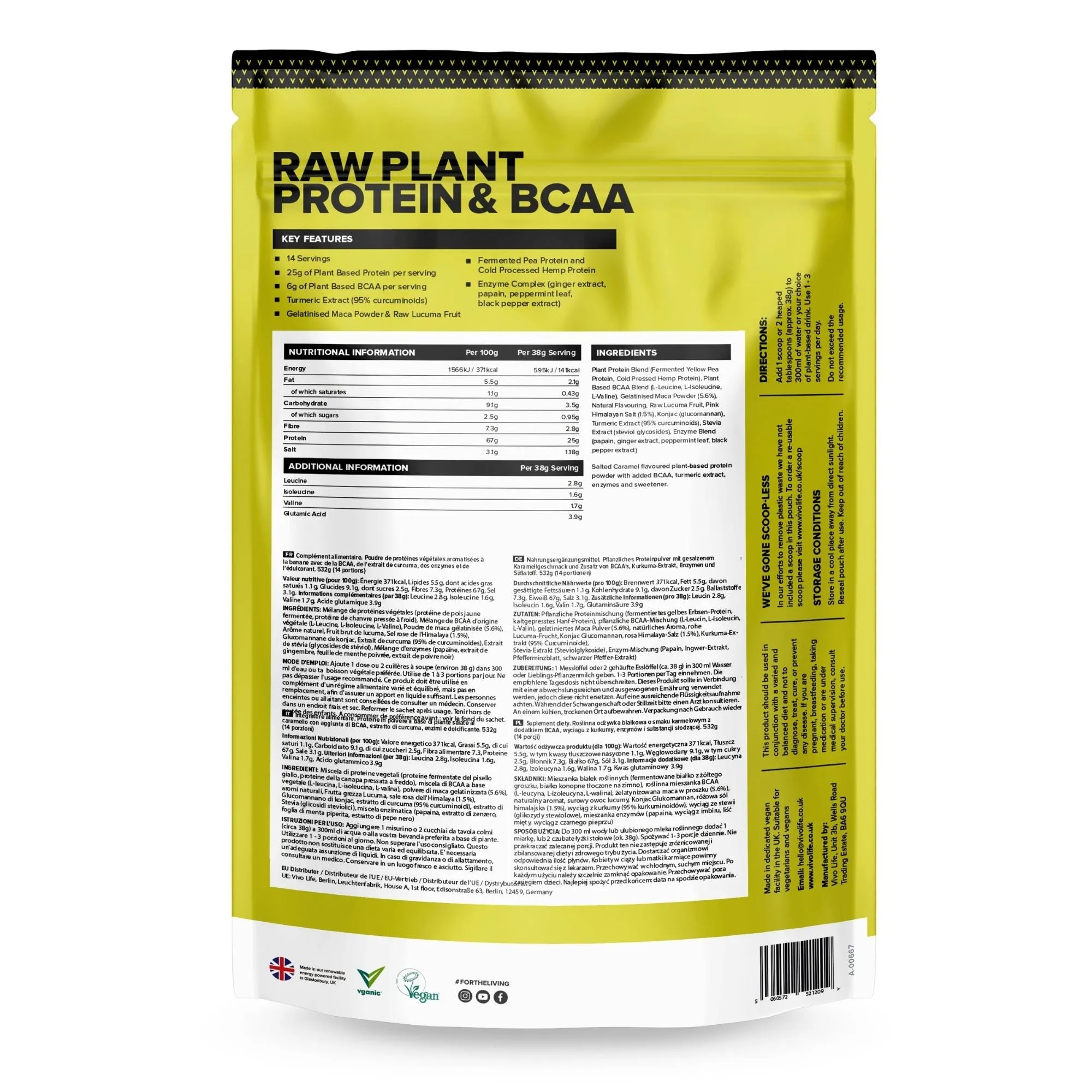 Vivo Life Sport Perform: Salted Maca Caramel 532g