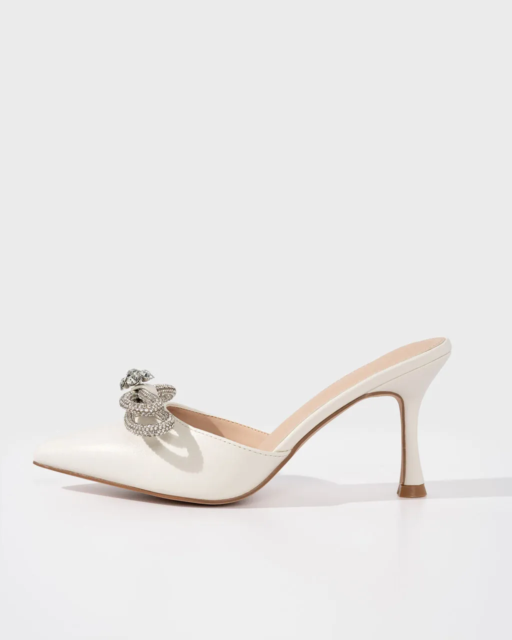 Webster Crystal Embellished Mule Heels