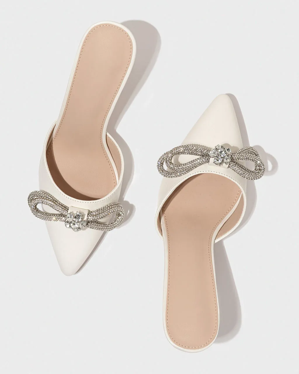 Webster Crystal Embellished Mule Heels