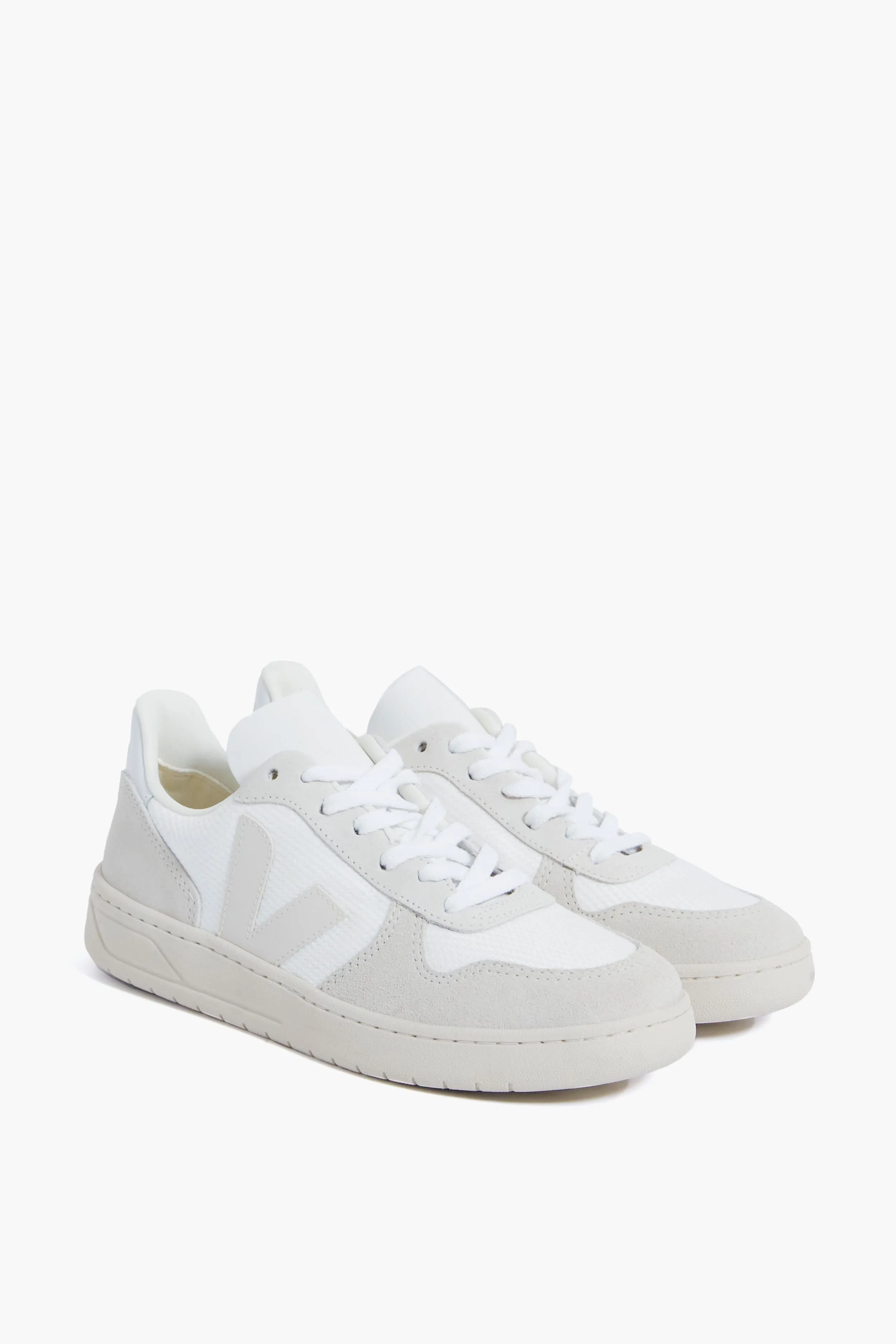 White Natural Pierre V-10 Sneakers