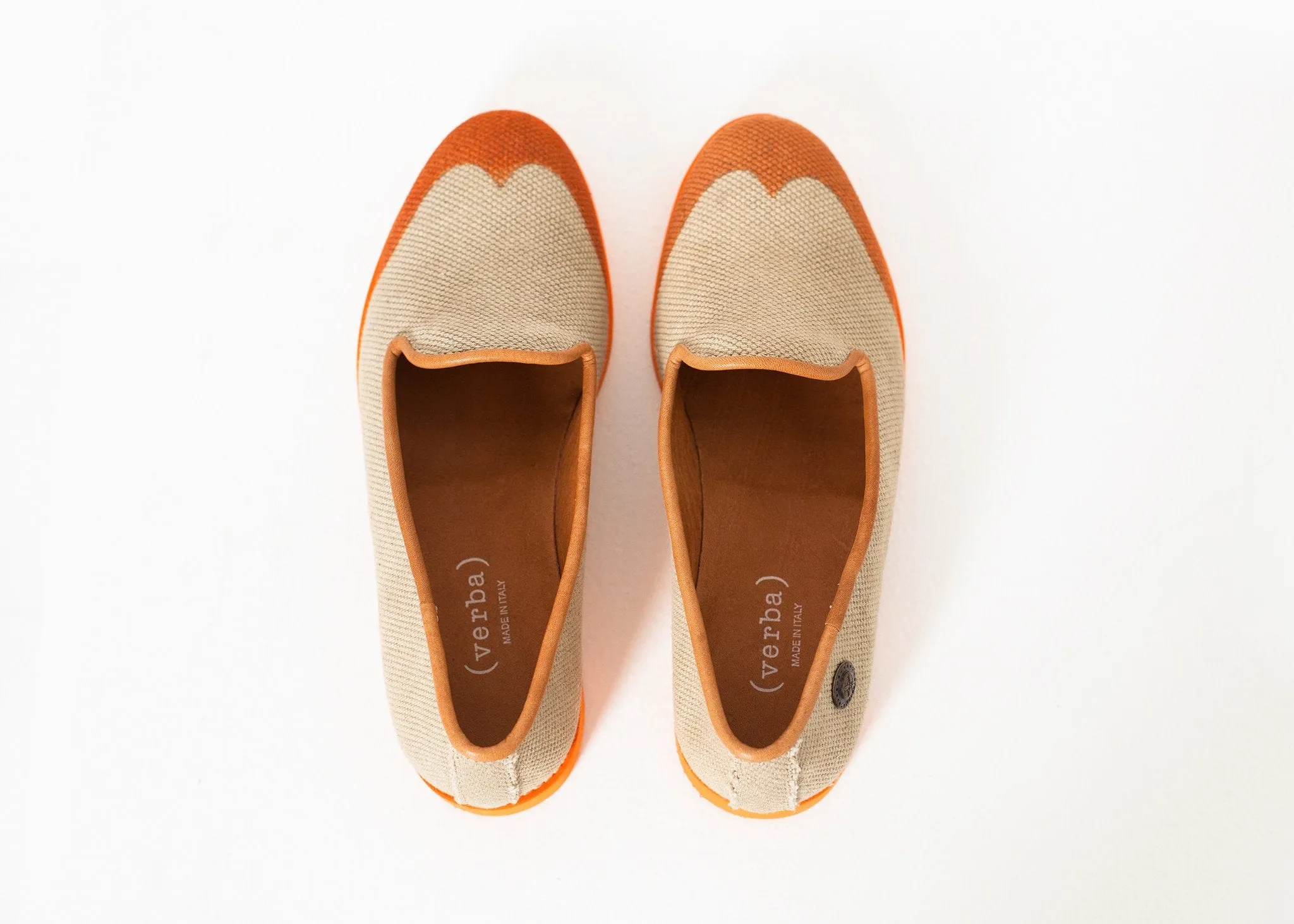 Wingtip Loafer in Orange