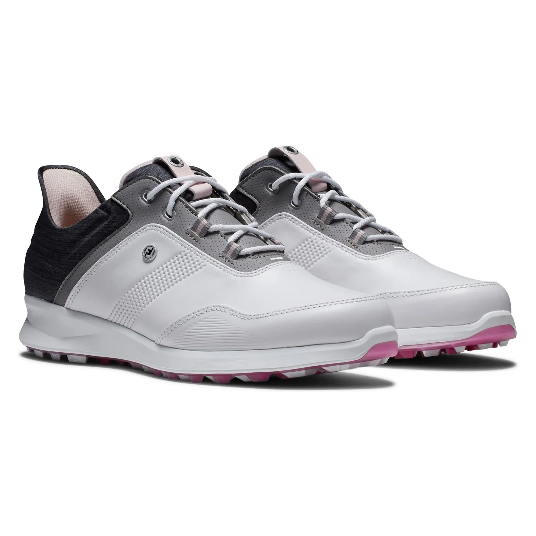 Womens Stratos Spikeless Golf Shoe White/Black - AW23