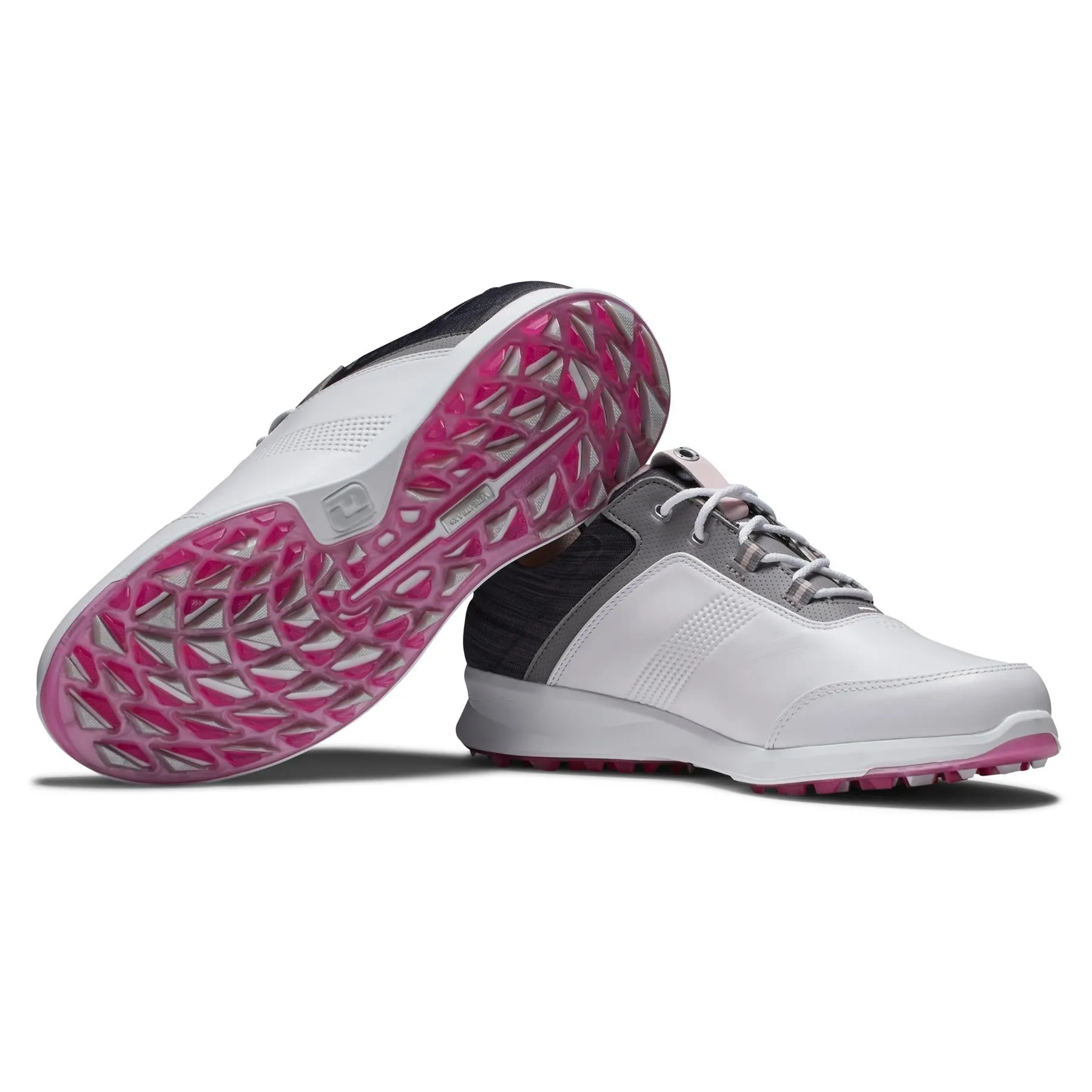 Womens Stratos Spikeless Golf Shoe White/Black - AW23