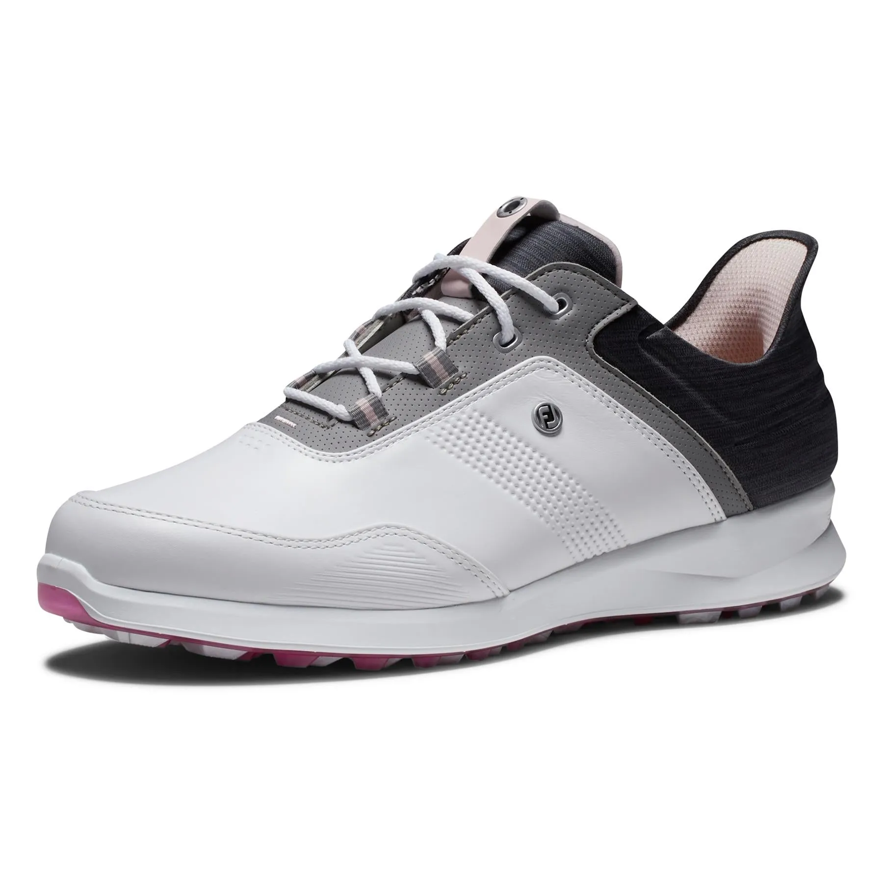 Womens Stratos Spikeless Golf Shoe White/Black - AW23