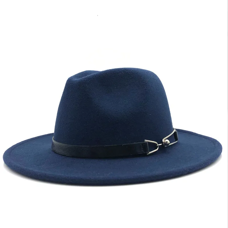 Wool Vintage Gangster Trilby Felt Fedora Hat With Wide Brim Gentlemen and Ladies