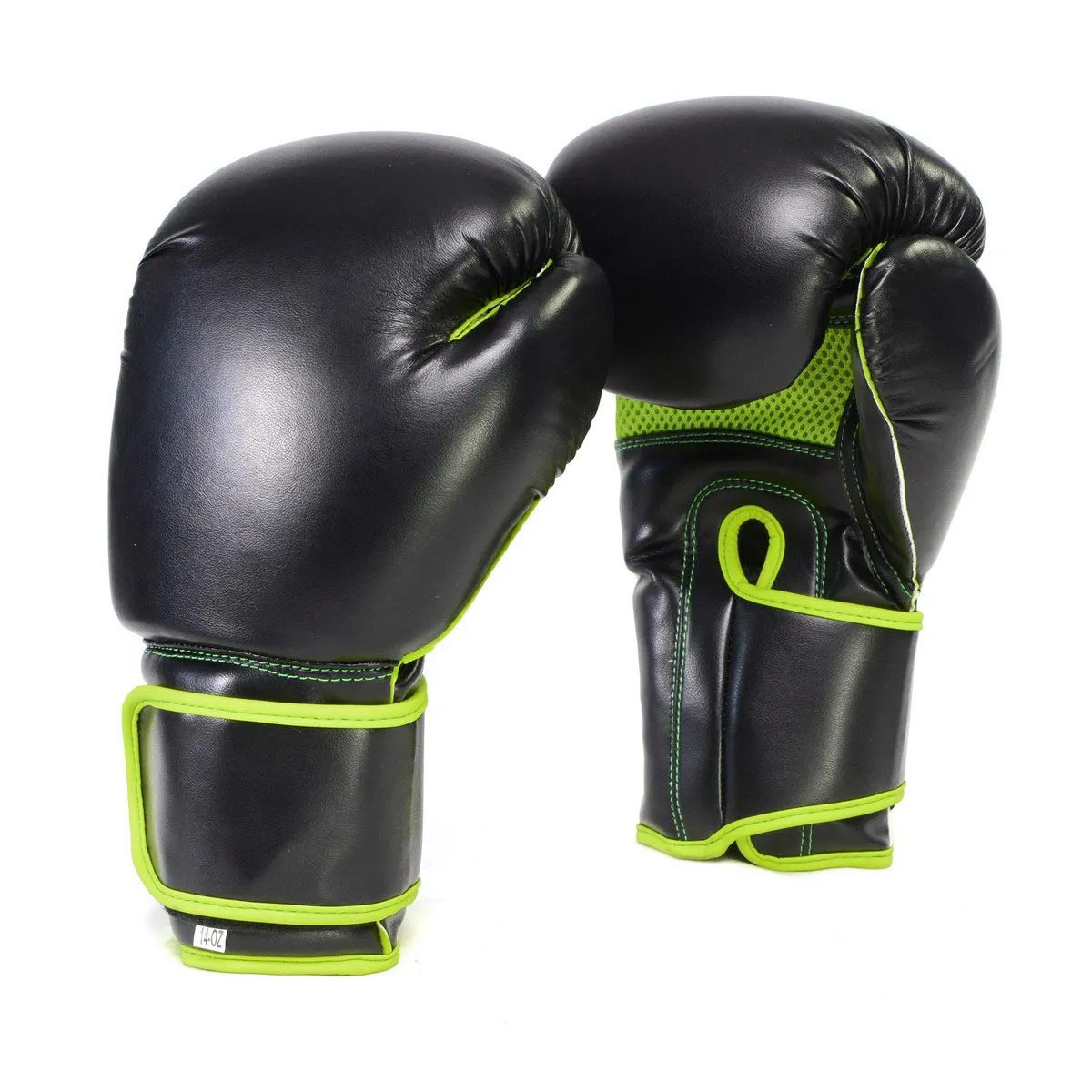 X-Fitness XF2000 Gel Boxing Kickboxing Punching Bag Gloves-BLK/GREEN