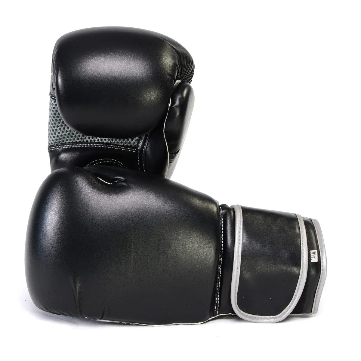 X-Fitness XF2000 Gel Boxing Kickboxing Punching Bag Gloves-BLK/SILVER