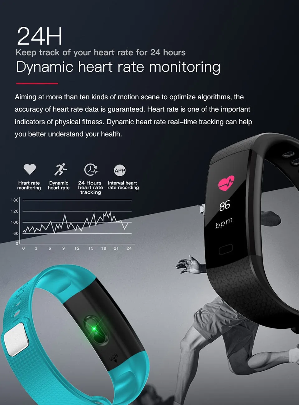 Y5 Smart Bracelet  For Health Care