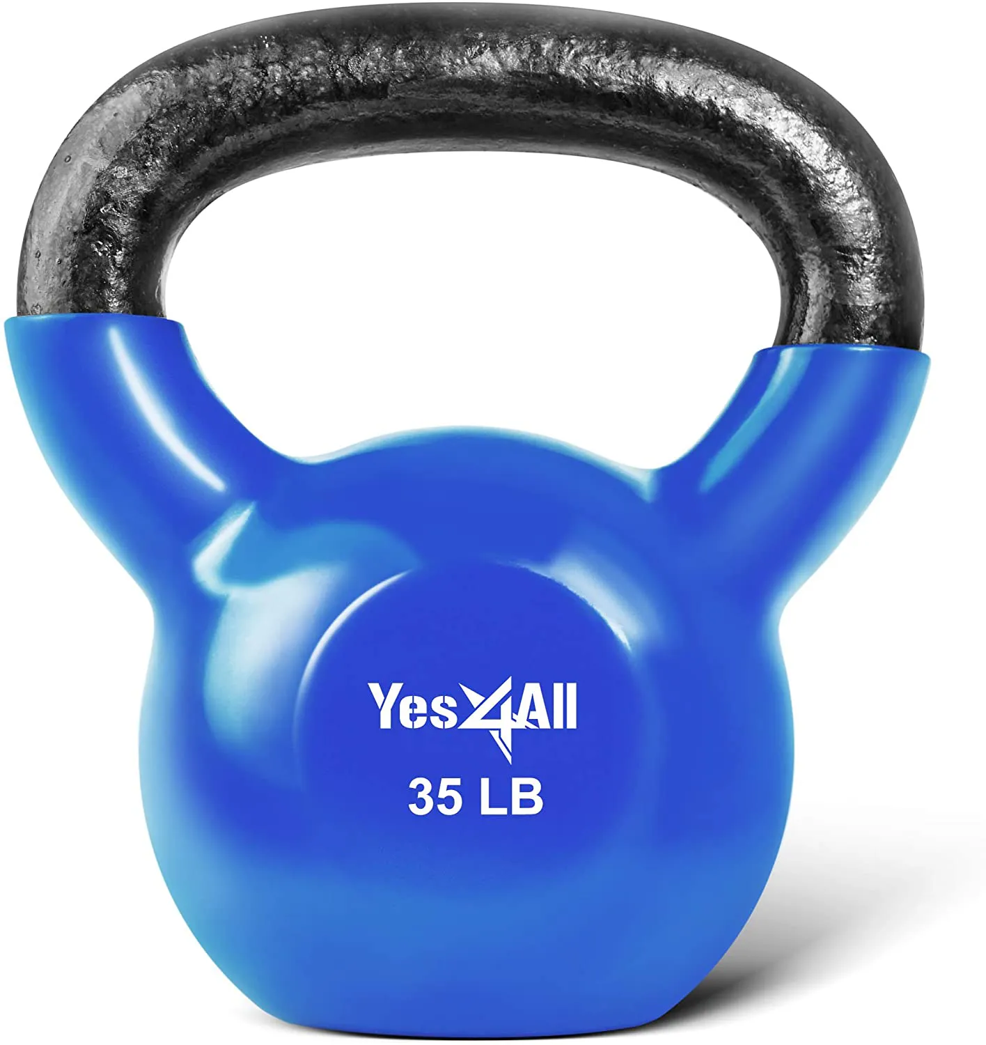 Yes4All Vinyl Coated Kettlebells – Weight Available: 5, 10, 15, 20, 25, 30, 35, 40, 45, 50 lbs