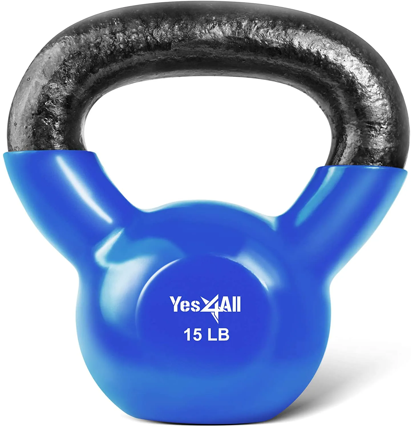 Yes4All Vinyl Coated Kettlebells – Weight Available: 5, 10, 15, 20, 25, 30, 35, 40, 45, 50 lbs