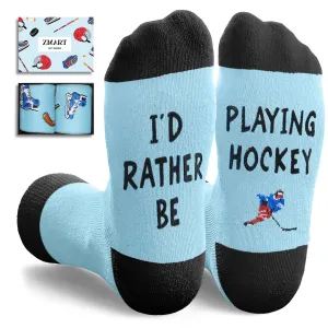 Zmart Hockey Gifts For Men Women - Hockey Mom Dad Gifts, Gifts For Hockey Goalie Coach Players Lovers, Field Ice Hockey Socks